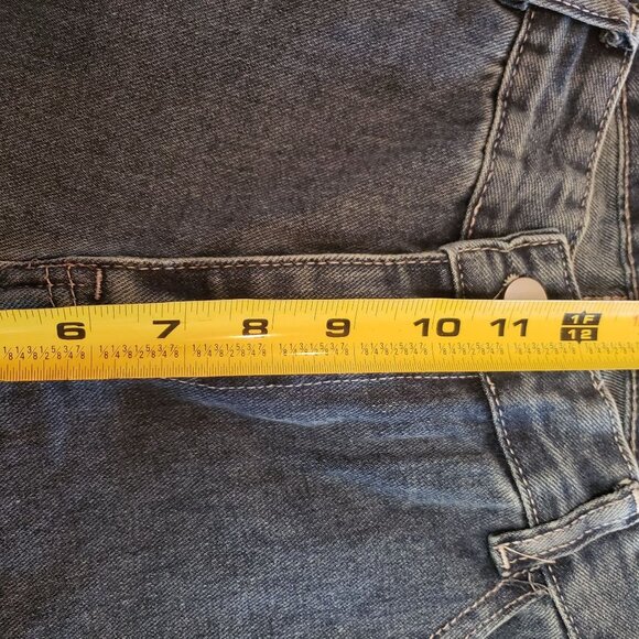 Woman's Madona Print Wide leg jeans size 3 street wear graphic print blue‎ black - Picture 7 of 8